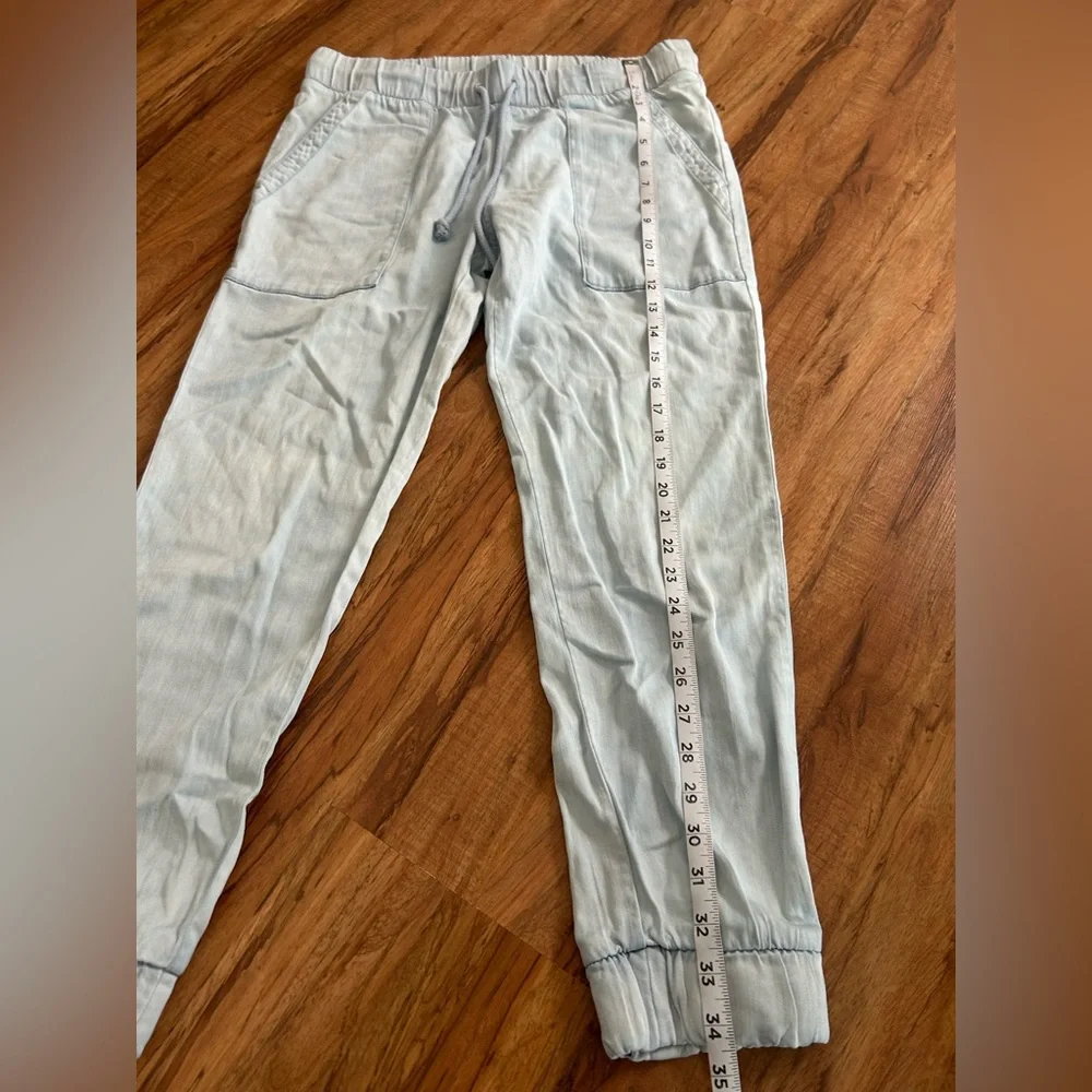 Anthropologie Cloth & Stone Amy Chambray Denim Joggers Womens Size M - Picture 9 of 12